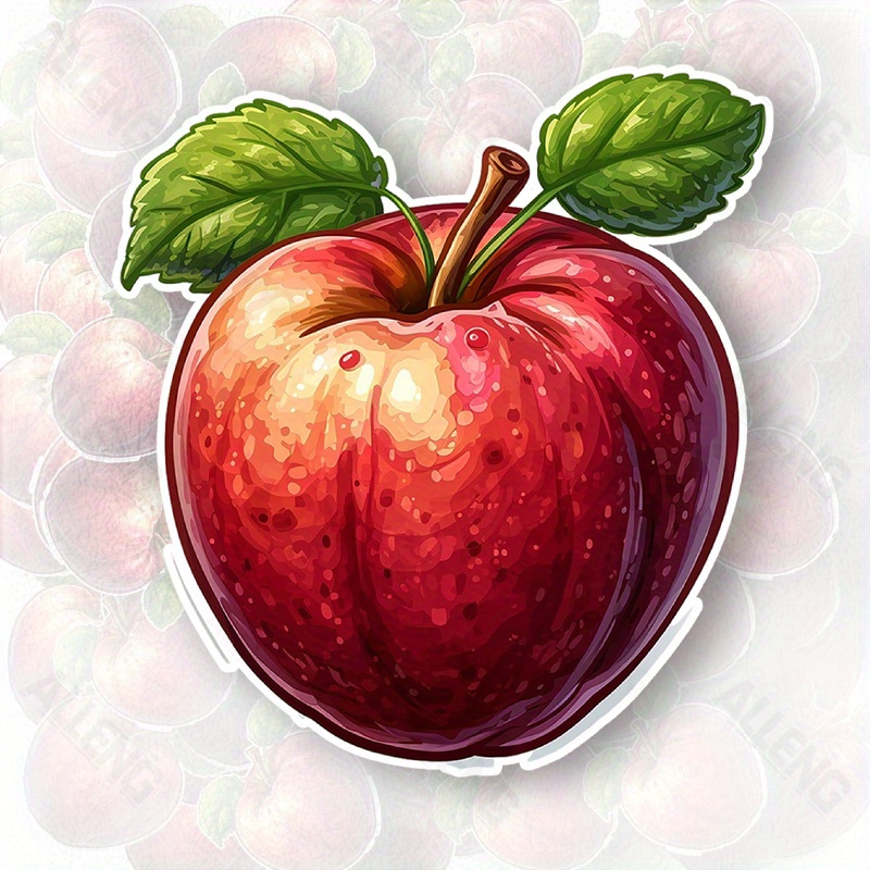 Home Decor Vector - Adesivo de Arte Vetorial Maçã Vermelha