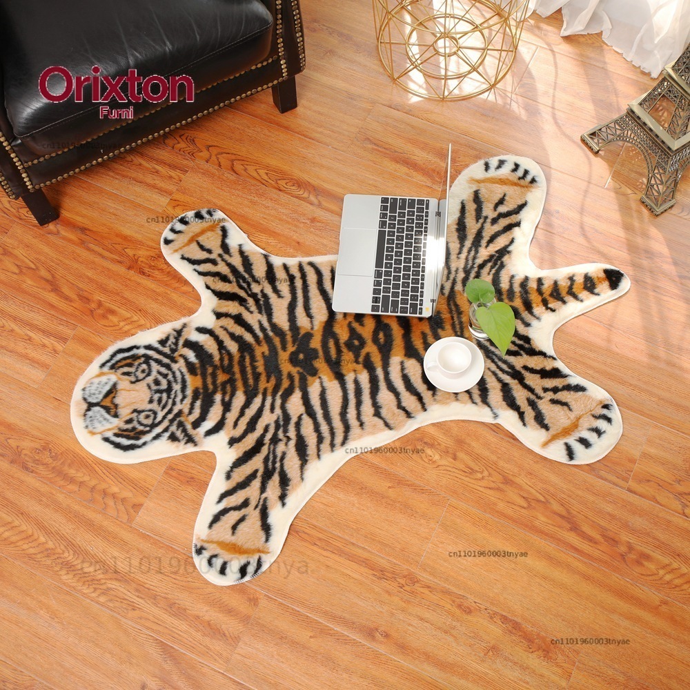 Cowhide Rug Faux - Tapete Antiderrapante de Couro Sintético com