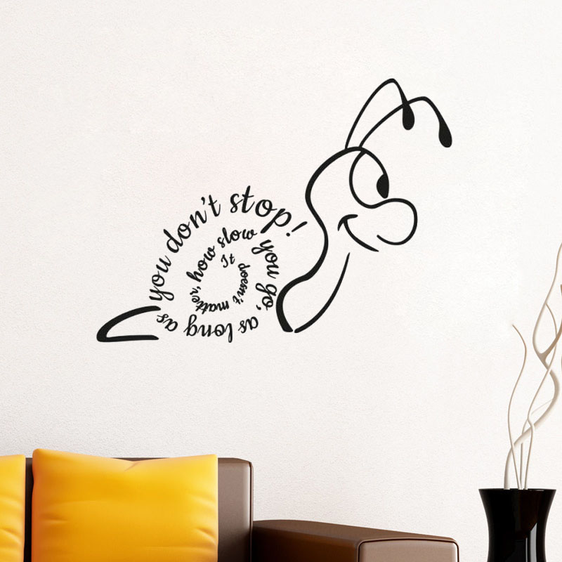 Home Decor How To - Adesivo de parede de caracol criativo,