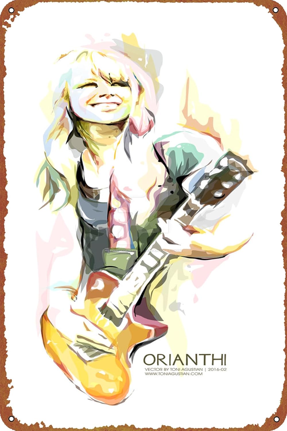 Home Decor Vector - Pôster de Pintura em Aquarela Orianthi,