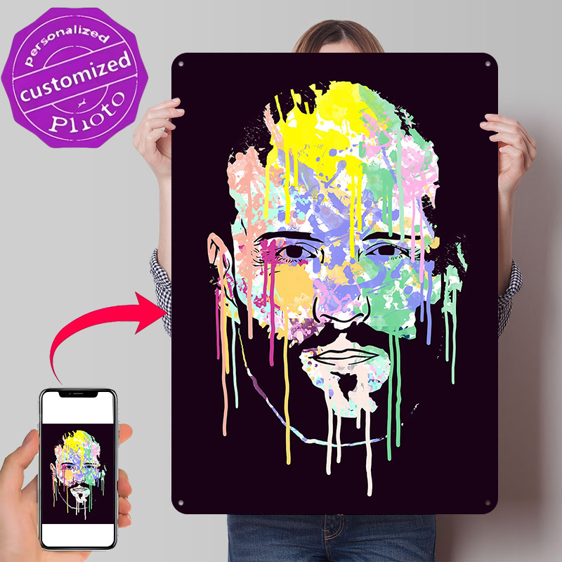 Home Decor Vector - Placa de Metal Texturizada 3D Personalizada