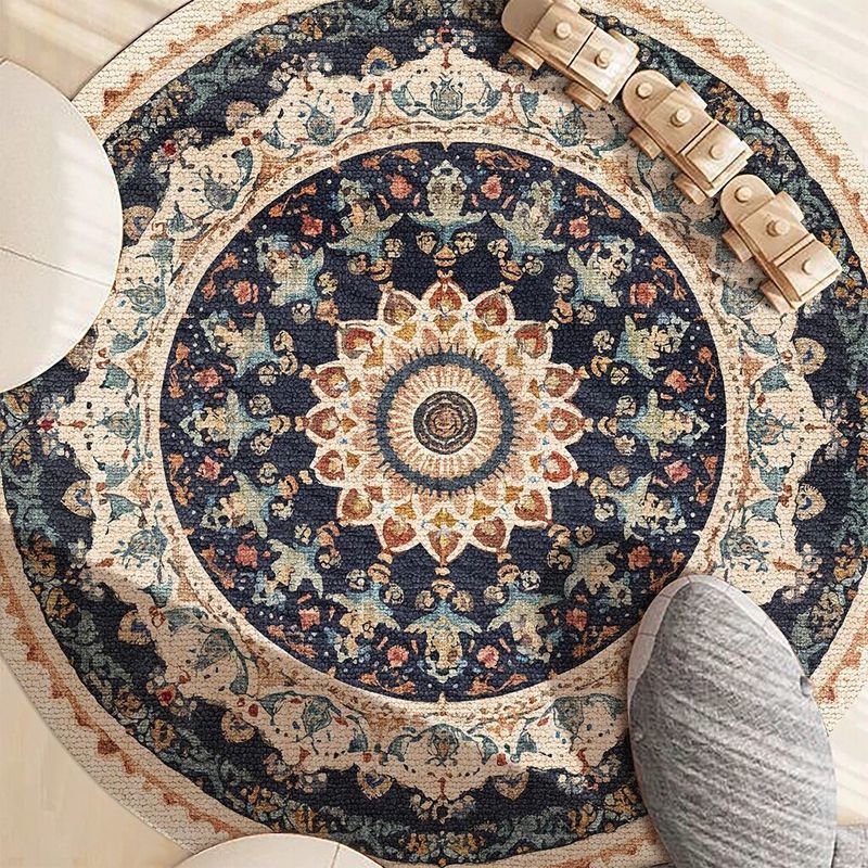 Home Decor Ig - Estilo étnico mandala tapetes redondos para