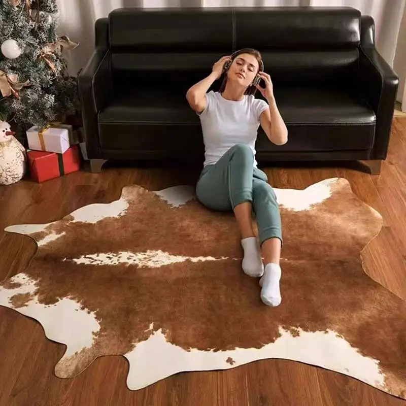 Cowhide Rug Faux - Tapete Premium de Imitação de Couro