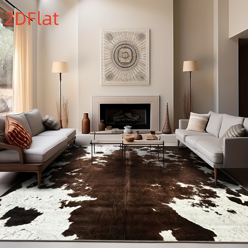 Tapete de Flanela com Estampa  - Cowhide Rug Faux avaliação e preço