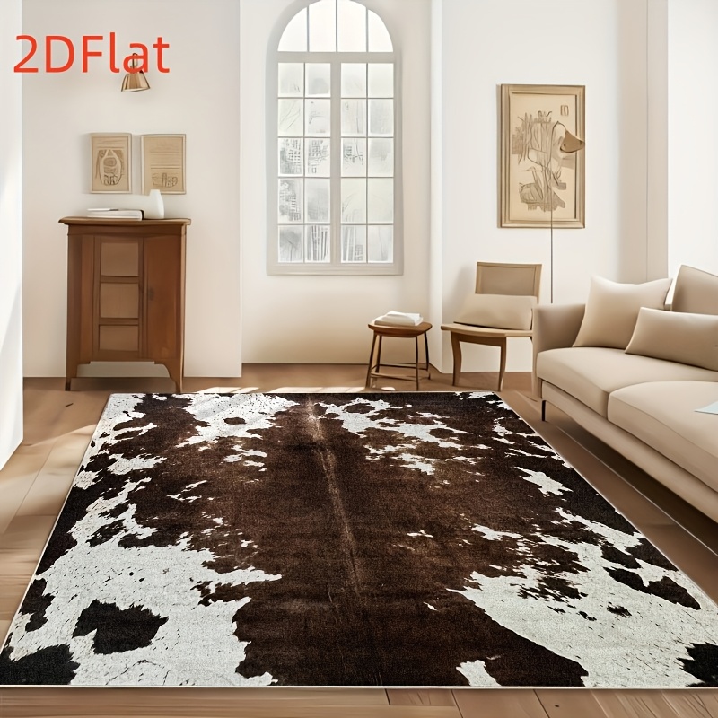 Tapete de Flanela com Estampa  - Cowhide Rug Faux avaliação e preço
