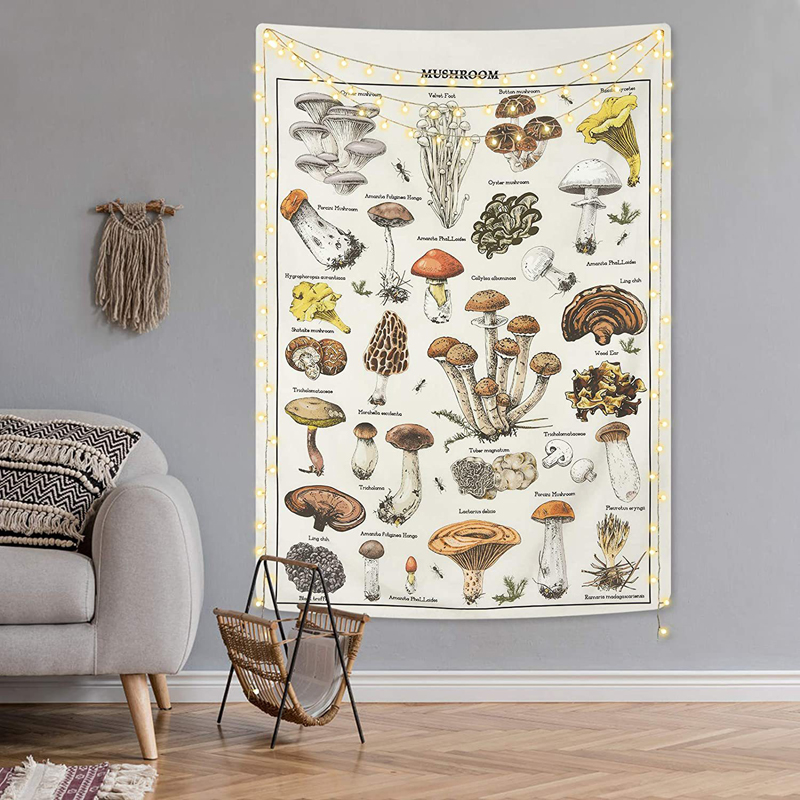 Tapeçaria De Cogumelos Psicodé - Aesthetic Tapestry avaliação e preço