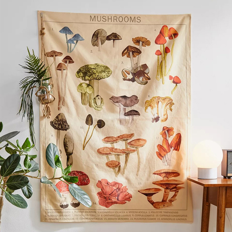 Tapeçaria De Cogumelos Psicodé - Aesthetic Tapestry avaliação e preço