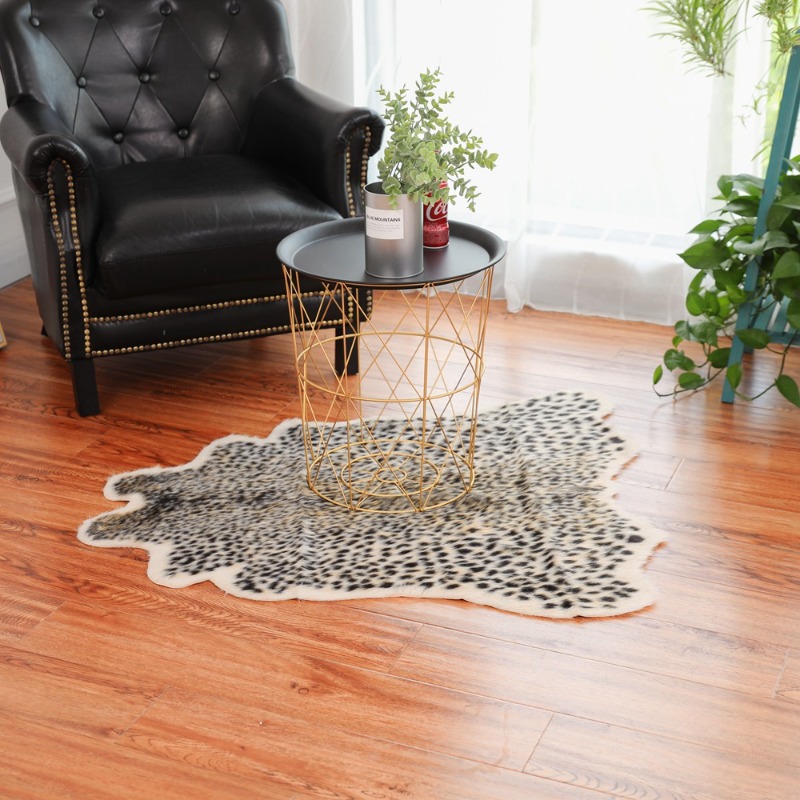 Tapete de Estampa de Leopardo  - Cowhide Rug Faux avaliação e preço