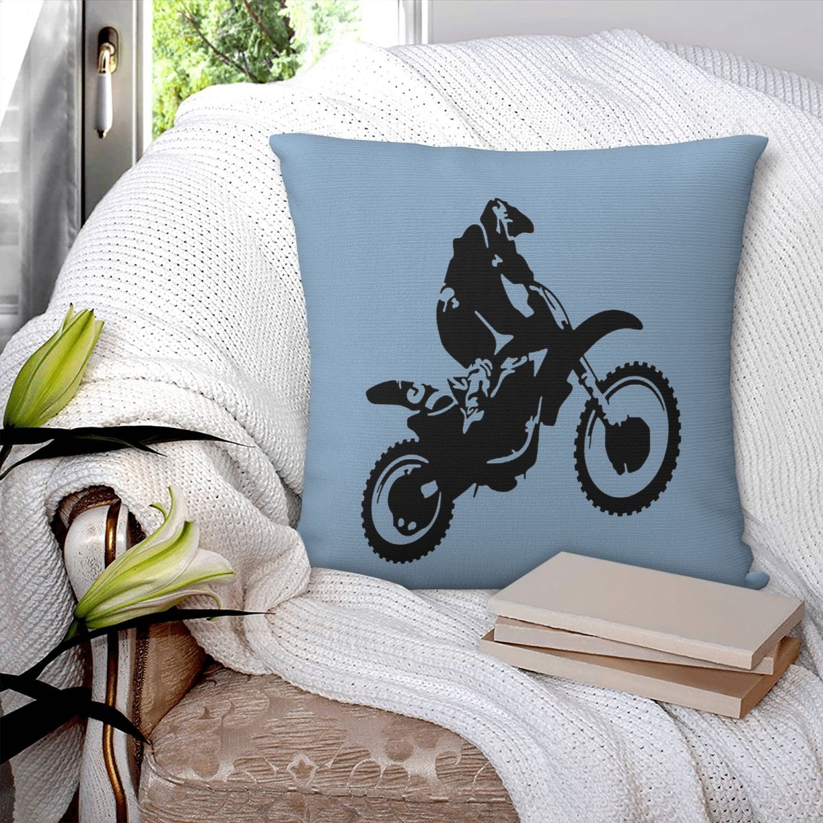 Moto x dirt bike monotone arte - Home Decor Vector avaliação e preço