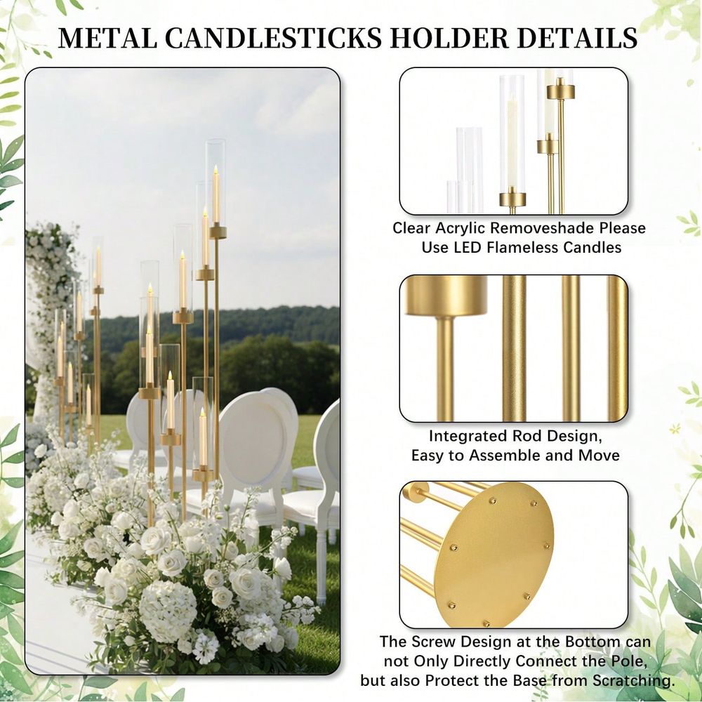 2 Peças de Candelabros de Chão - Flooring Home Decor avaliação e preço
