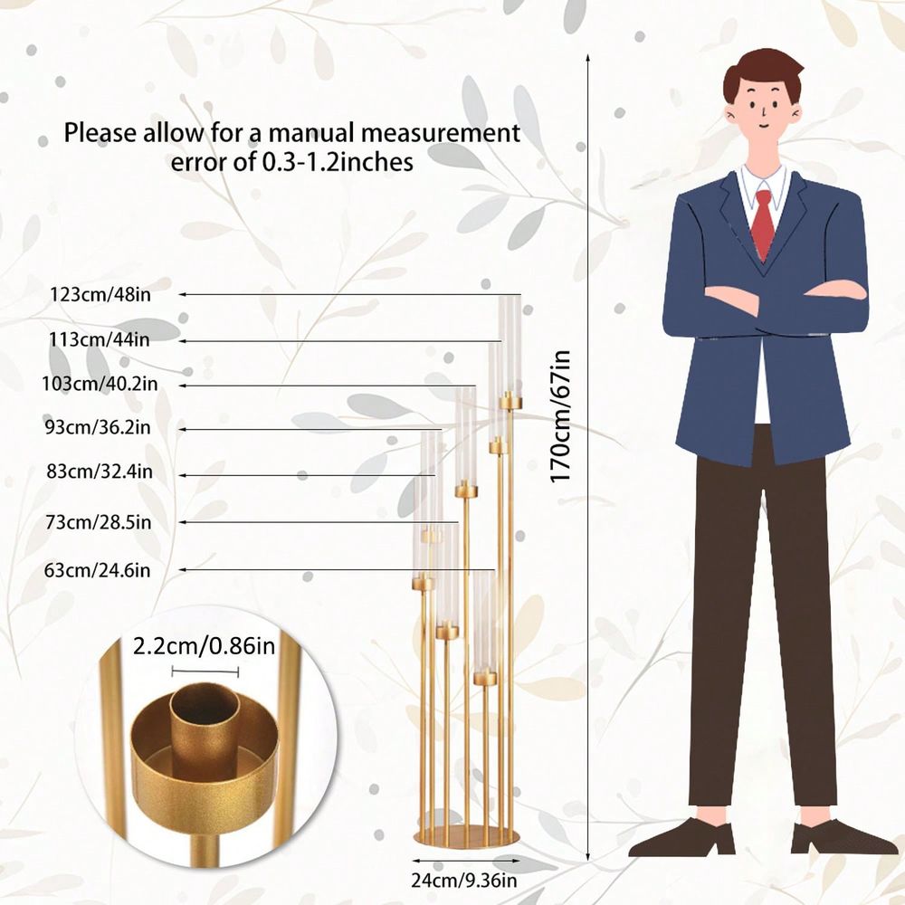 2 Peças de Candelabros de Chão - Flooring Home Decor avaliação e preço