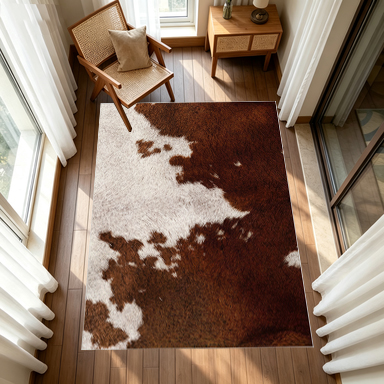 Tapete de Área com Estampa de  - Cowhide Rug Faux avaliação e preço
