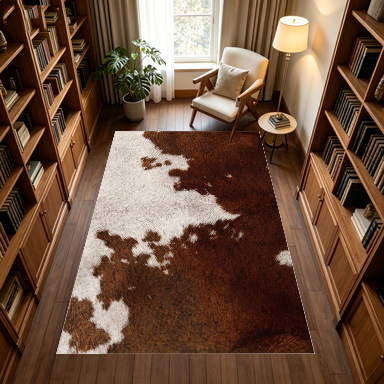 Tapete de Área com Estampa de  - Cowhide Rug Faux avaliação e preço