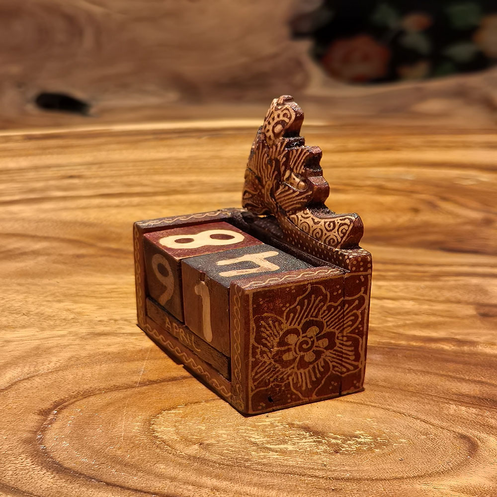 Calendário Perpétuo de Madeira - Home Decor Yogyakarta avaliação e preço