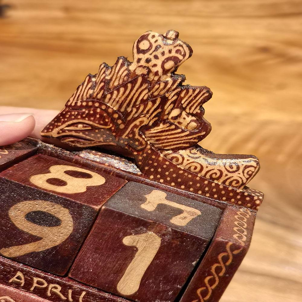 Calendário Perpétuo de Madeira - Home Decor Yogyakarta avaliação e preço