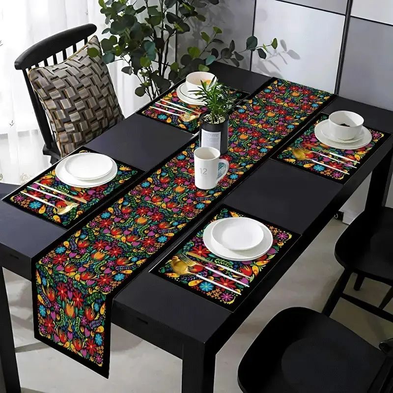 Conjunto de Toalhas de Mesa Fl - Linen Table Runner avaliação e preço