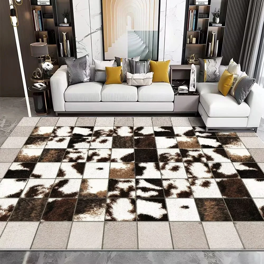 Moderna imitação do couro do c - Cowhide Rug Faux avaliação e preço