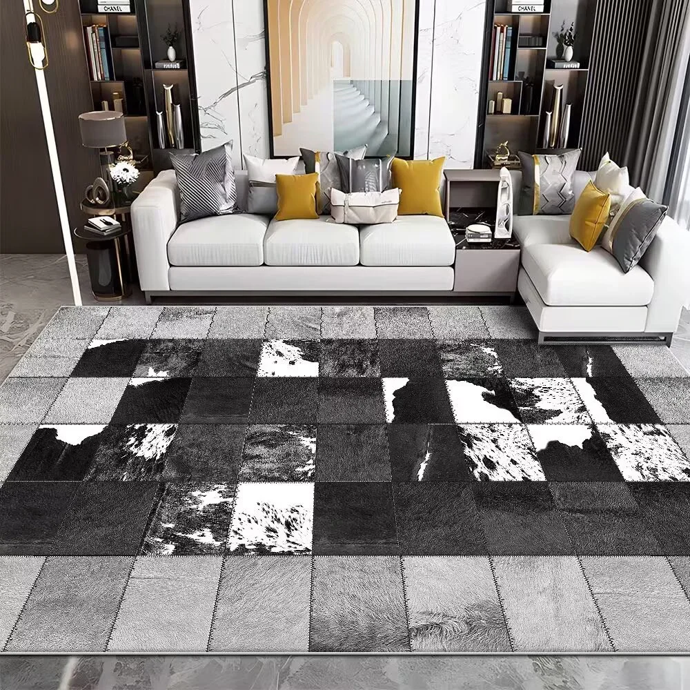 Moderna imitação do couro do c - Cowhide Rug Faux avaliação e preço