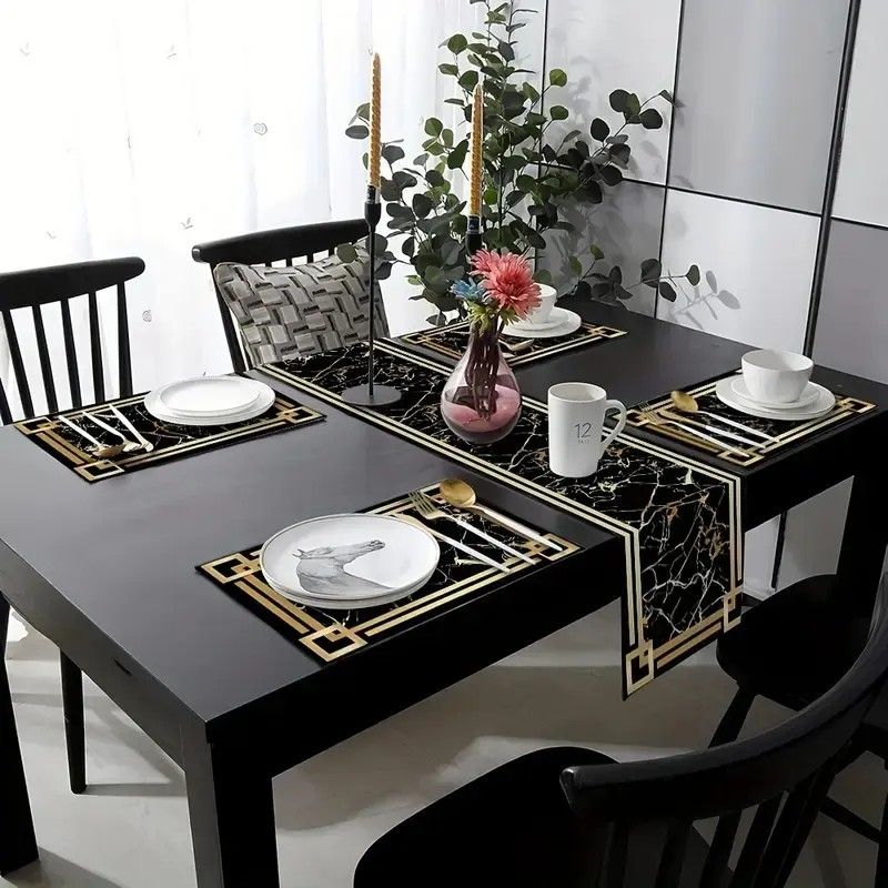 VIKAMA Jogo de Sousplats e Cam - Linen Table Runner avaliação e preço