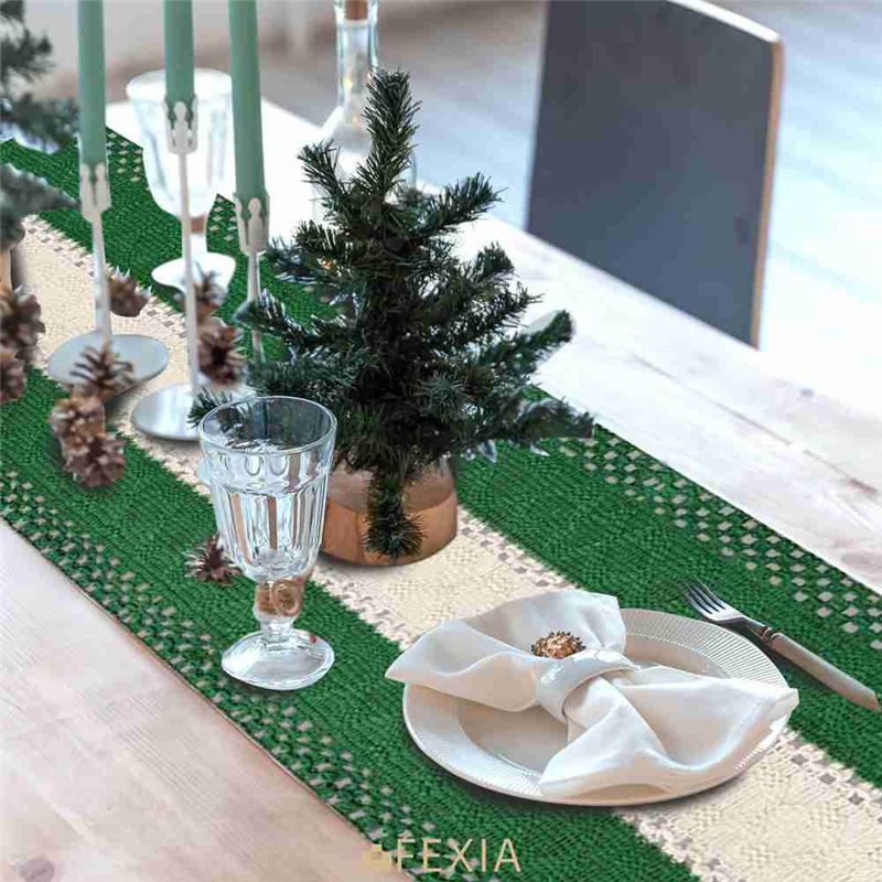 Caminho de Mesa Boho Farmhouse - Linen Table Runner avaliação e preço