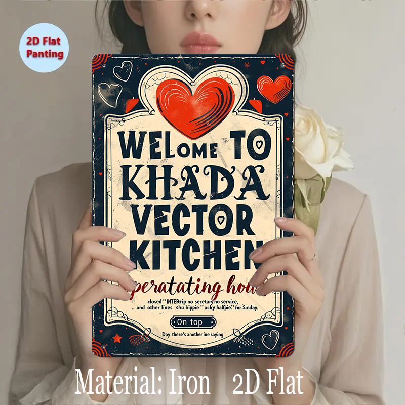 Placa de Metal Vintage com Tem - Home Decor Vector avaliação e preço